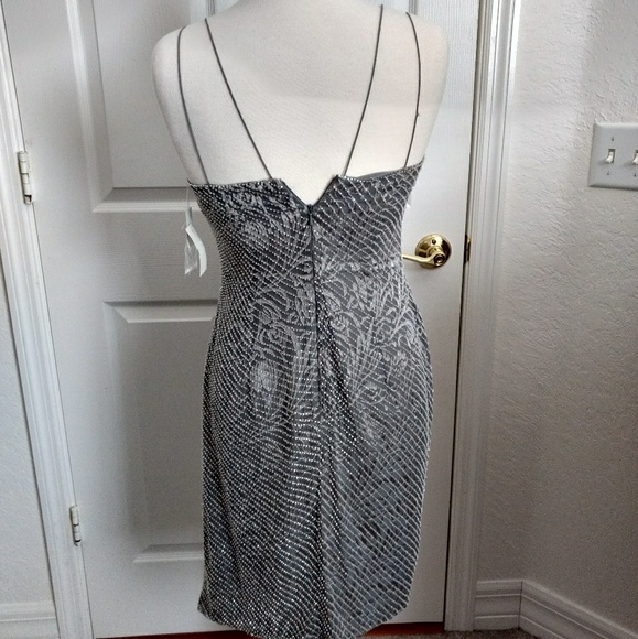 90's Retro Couture Saks Embellished Cocktail Dress - Picture 6 of 10